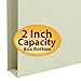 Smead FasTab Hanging Box Bottom File Folder, 2” Expansion, 1/3-Cut Built-in Tab, Letter Size, Moss, 20 per Box (64201)