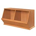 Badger Basket Two Bin Organizer - Walnut