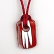 Limited Edition Murano Glass Pendant - Kalahari (Red and White)