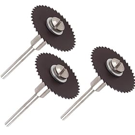 Buy 3pc BLACK Circular Saw Blade w Arbor Wood Cutter for Dremel -- Best Seller on... now!