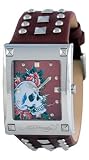 Ed Hardy Women's LU-SR Lucy Skull Rose Stainless Steel 316L Watch