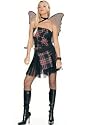 Sexy Goth Punk Fairy Halloween Costume With Wings by Leg avenue