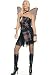 Sexy Goth Punk Fairy Halloween Costume With Wings by Leg avenue
