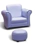 Leatherette Kid's Chair with Ottoman