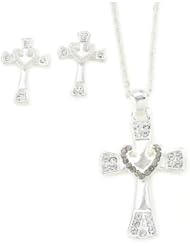 Western Edge Cross My Heart Jewelry Set, 18"