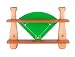 Lite Source 12MT40 Baseball Field Shelf, 31-Inch