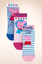 3 Pairs of Younger Girls Assorted Peppa Pig Socks