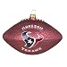 Pack of 2 NFL Houston Texans Glass Football Christmas Ornaments