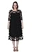 Sapphyra Women's Plus Size Dress Floral Lace Empire Waist Fit and Flare 1X-5X