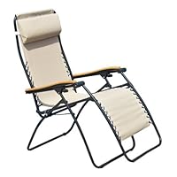 Faulkner Standard Recliner Desert Sand/Black Mesh with Wood Arms