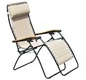 Faulkner Standard Recliner Desert Sand/Black Mesh with Wood Arms
