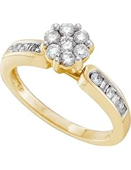 0.50CTW DIAMOND FLOWER RING