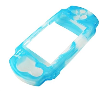 PSP Slim & Lite - Silicon Skin, weiß / blau