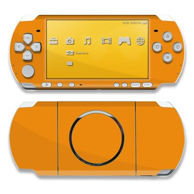 Solid State Orange Design Decorative Protector Skin Decal Sticker for Sony PSP 3000