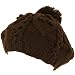 Handknit Chunky Knit Winter Beret Knit Tam Hat Brown