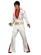 Mens Theatre Costumes Celebrity Costumes White Elvis Jumpsuit Rhinestone Eagle