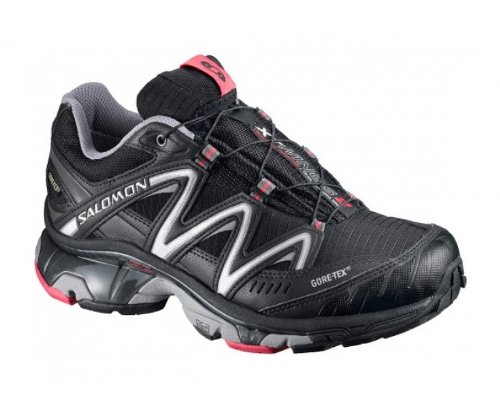 SALOMON XT Wings 2 GTX Damen Trail Laufschuhe, Schwarz/Silber/Rosa, 40 2/3