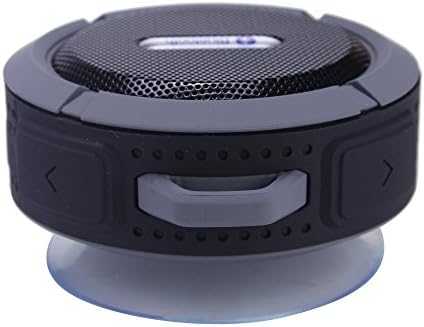 woooo Wireless Bluetooth Waterproof Shower Speaker Hands-Free Speakerphone Black