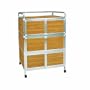 Aluminum Utility Cart - Oak ( 32.6x17.7x44.4")