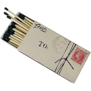 To From Letter Designs Medium Matches, Pack of 3