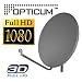 Antenne Opticum SAT Schüssel 80 cm Alu, LH-80 Anthrazit NEU FullHD HDTV