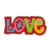 Aufn�her B�gelbild Aufb�gler Iron on Patches Applikation Love Liebe Peace Hippie