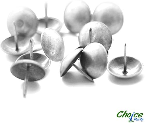 Choice Parts - Upholstery Nailhead Trim, Pick Your Color, 5/8" Diameter, 75 Nails Per Pack - 100% Satisfaction Guarantee (Pewter)