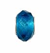 Pandora Style Charm Bead (Z72) Faceted Murano Lampwork Glass (14mm x 10mm) (fits Troll too)