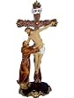 Saint Francis with Cross Statue - Polyresin - 12" Height