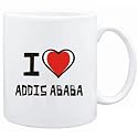 Mug White "I love Addis Ababa " Capitals