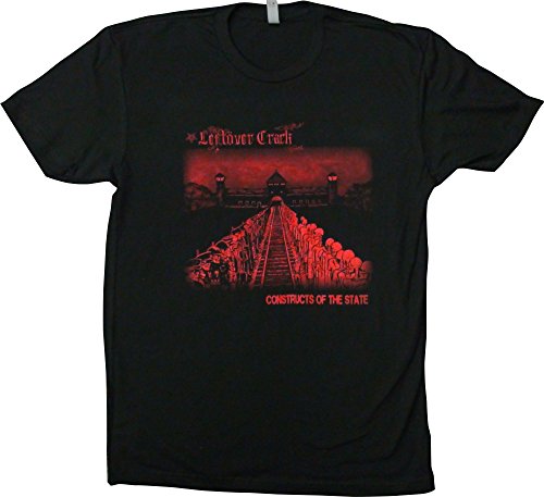 Leftover Crack Men's Red Constructs of the State [Next Level] Black T-Shirt