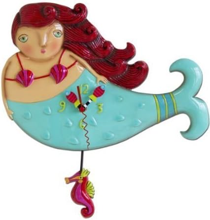 Allen Designs Ruby Mermaid Pendulum Clock by Close2MyArt
