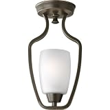 Progress Lighting P3508-20 One-Light Semi-Flush, Antique Bronze