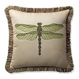 Dragonfly Green Designer Throw Pillow - Frontgate,Patio Furniture