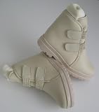 Gefütterte Winterstiefel / Winterschuhe von deMasi mit praktischem Klettverschluss (Gr. 37) - schön warm, robuster und haltbarer Damenschuh / Damenstiefel