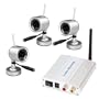 2.4 GHz Alloyed shell Water-proof Wireless Indoor/Outdoor CMOS security system with 3 Pack Security Surveillance Camera Kit w/Night Vision