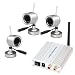 2.4 GHz Alloyed shell Water-proof Wireless Indoor/Outdoor CMOS security system with 3 Pack Security Surveillance Camera Kit w/Night Vision
