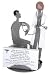 Doctor with Patient Female Business Card Holder H&K Steel Sculpture
