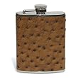 Ostrich Leather Flask 6 oz