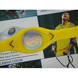 ＜POWER BALANCE シリコンブレスレット＞パワーバランスシリコンブレスレット　イエロー/ブラック Ｌサイズ