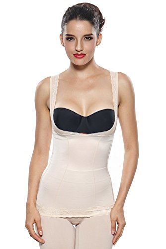 Khaya Women's Shapewear Wear Your Own Bra With Lace Tank Top Cami