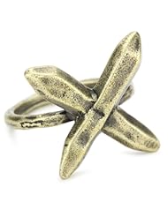 LUV AJ "Heavy Metal Lover Collection" Crystal Cross Ring