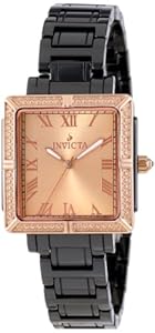 Invicta Women's 14907 Ceramics Rose Gold Dial Black Ceramic Watch