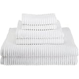Kassatex 100-Percent Combed Extra Long Staple Turkish Cotton from our Urbane Collection 6-Piece Solid Towel Set, White