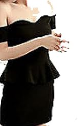 Cocktail Off the Shoulder Peplum Fitted  Dress
