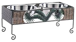 Pet Goods Paradise Double Diner Elevated Pet Feeder with 3 Quart Bowls