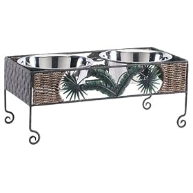 Pet Goods Paradise Double Diner Elevated Pet Feeder with 3 Quart Bowls