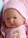 Mini La Newborn 9.5" Real Girl Pink Blanket Caucasian Berenguer Doll - Assorted Faces