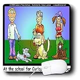 Londons Times Funny Dogs Cartoons - Cyclops Seeing Eye Dogs - Mouse Pads