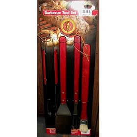 Grill Zone 4 Piece Stainless Steel Barbecue Tool Set